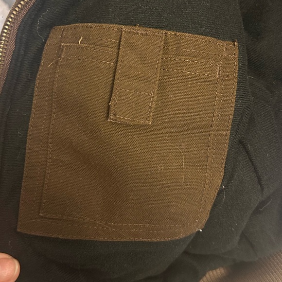 Berne Original Washed Quilt Lined Hooded Jacket in Bark 10-12 Med - Picture 7 of 8